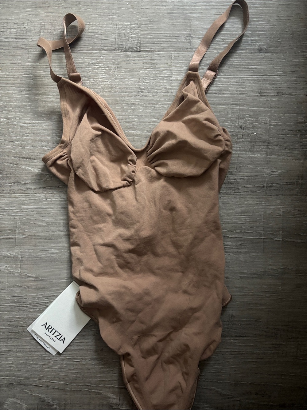 Aritzia Tan Scoop One-Piece undergarment
